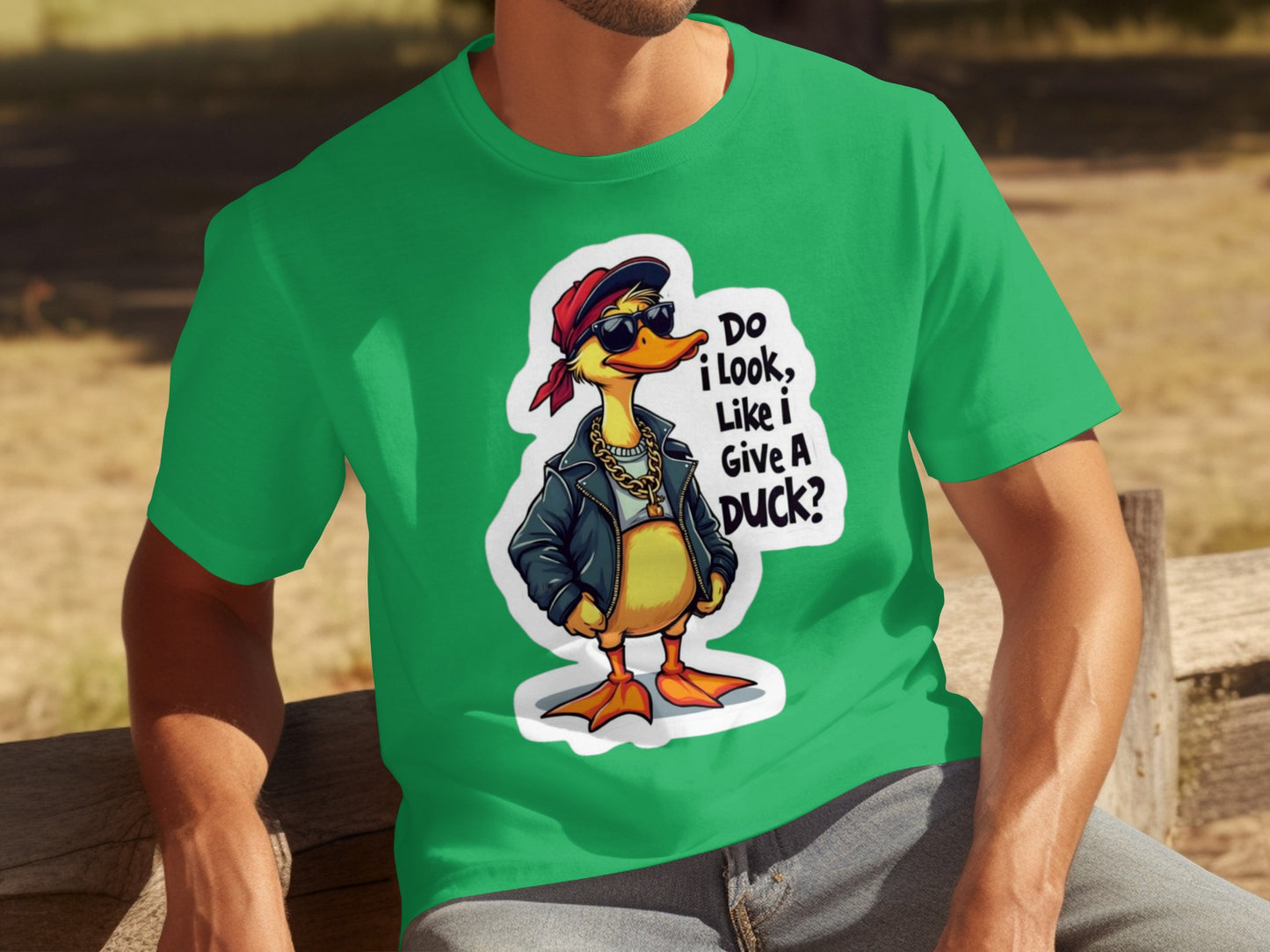 Do I Look Like I Give a Duck Green Graphic T-Shirt