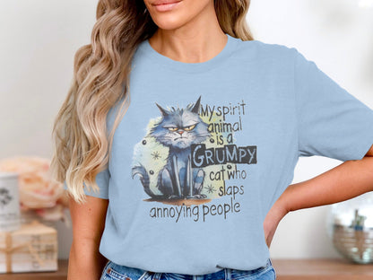 My Spirit Animal Is a Grumpy Cat Funny T-shirt