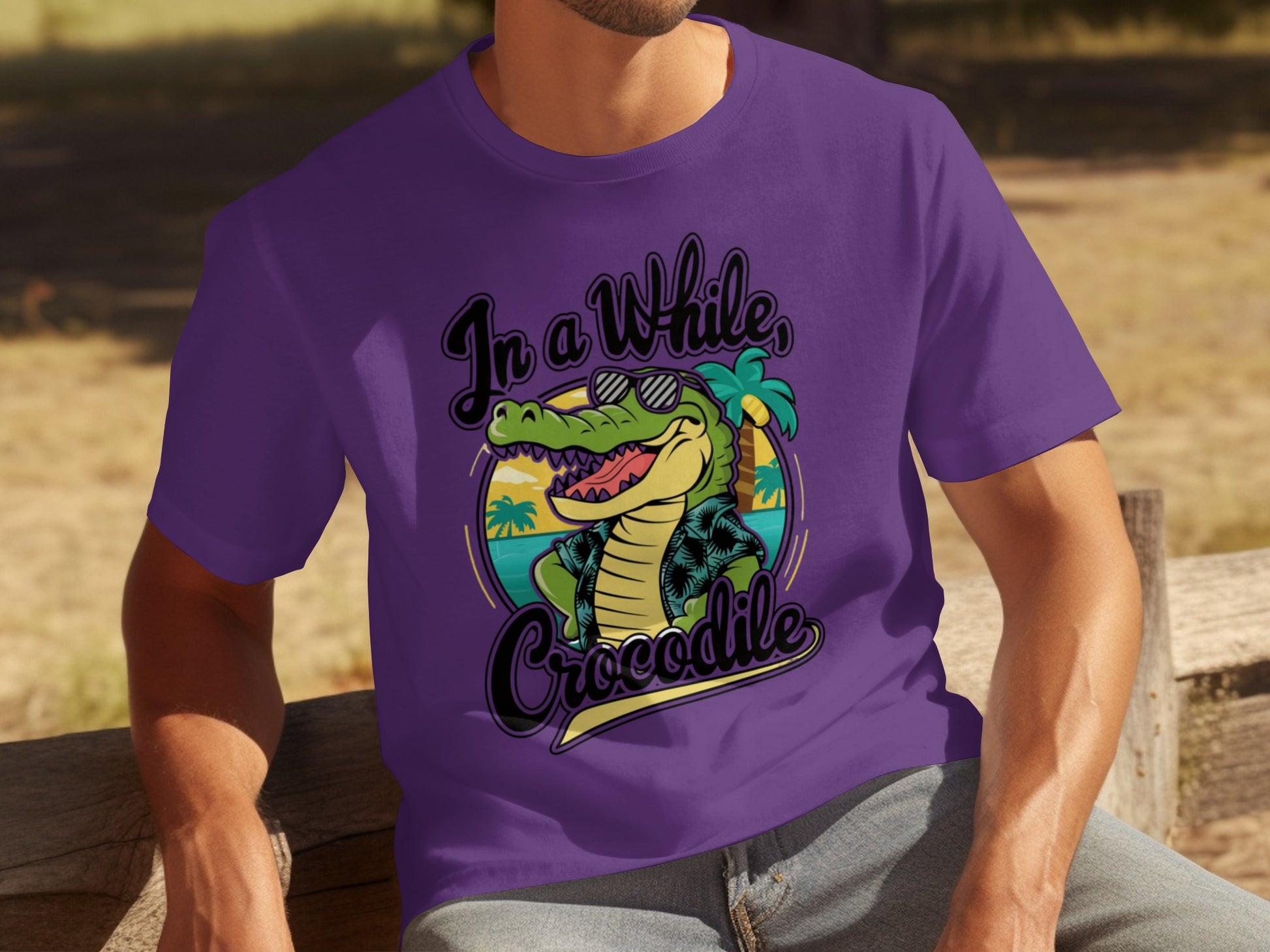 In a While Crocodile Graphic Tee Shirt for All Ages