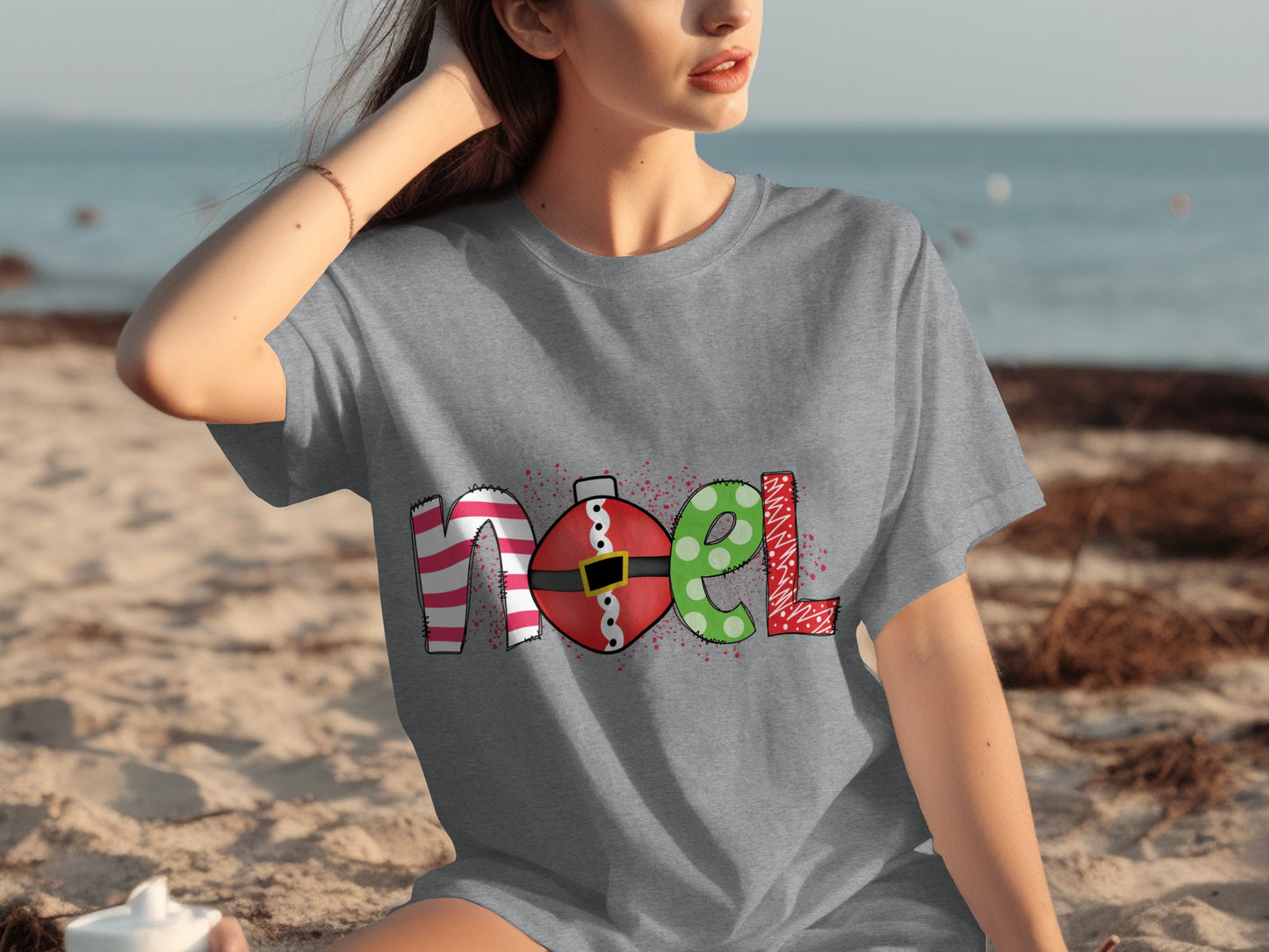 Festive Noel Graphic Design T-Shirt for Holiday Wear