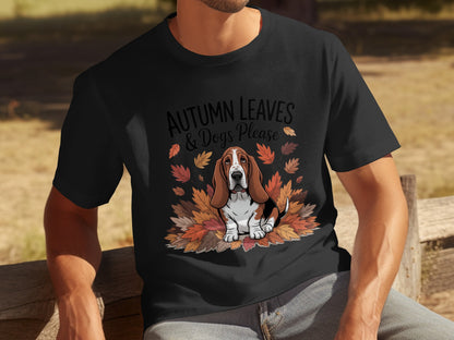 Autumn Leaves & Dogs Please Graphic T-shirt