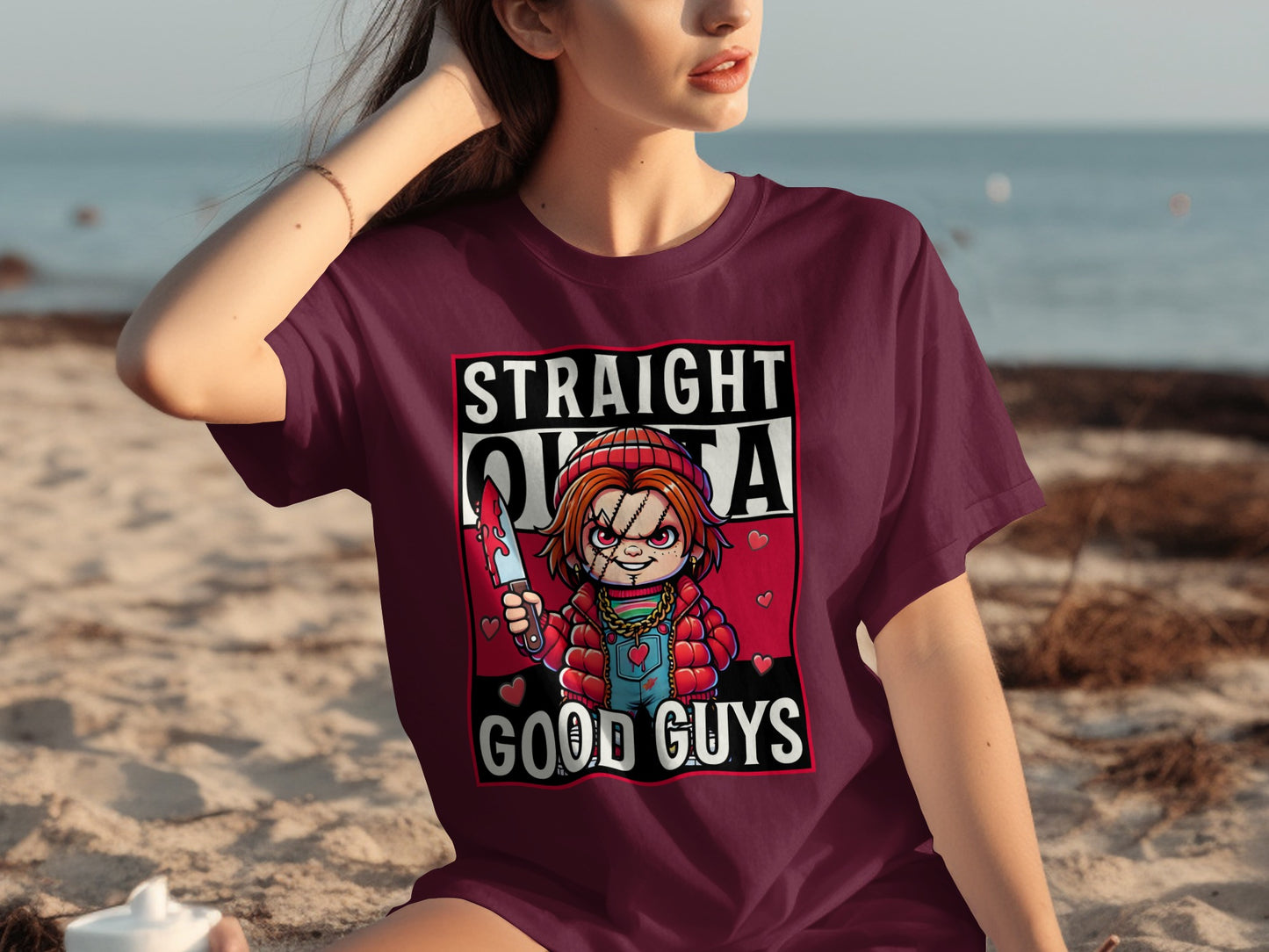 Straight Outta Good Guys Graphic T-Shirt