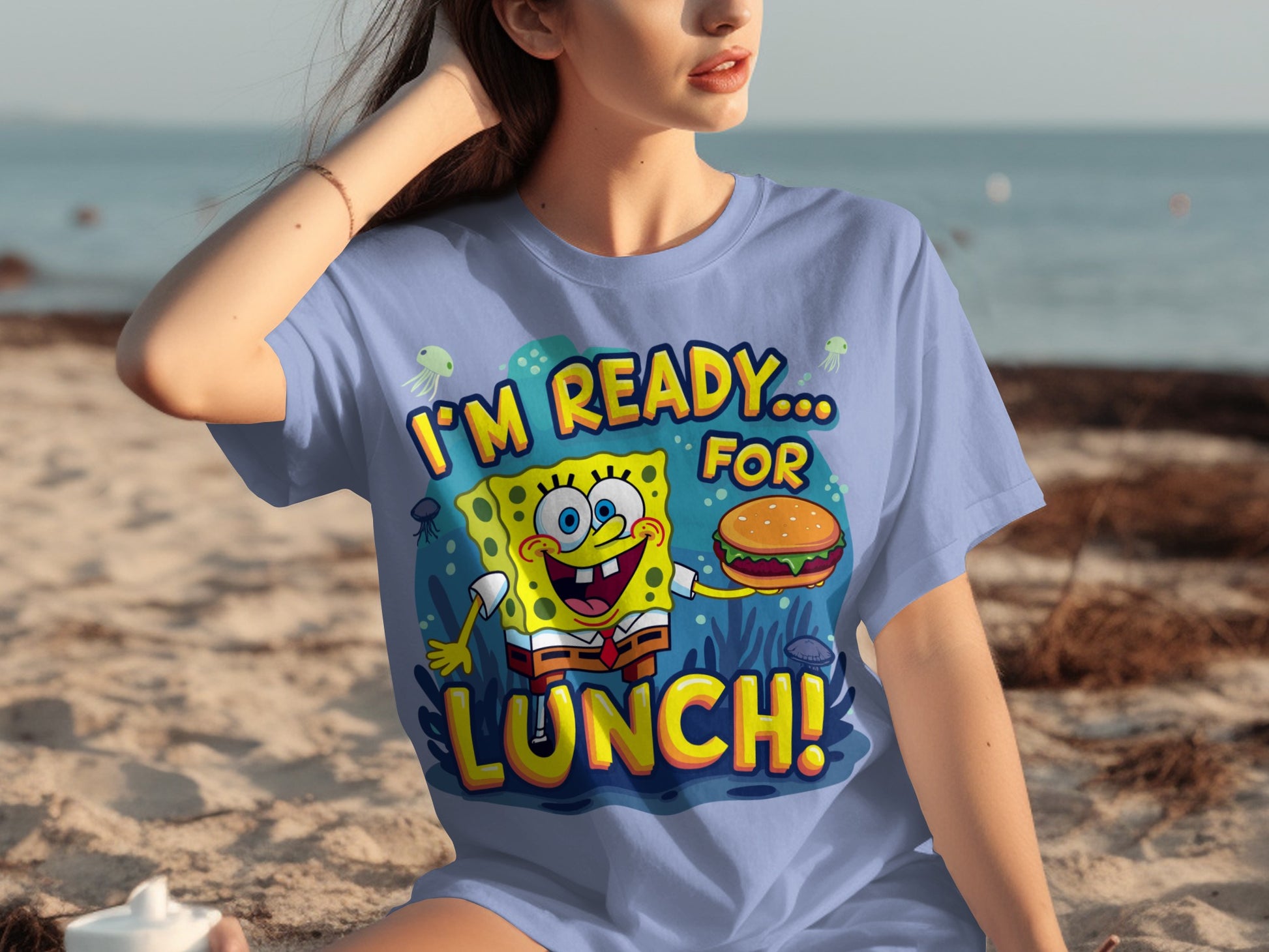 I'm Ready for Lunch Graphic T-shirt for Beach Days