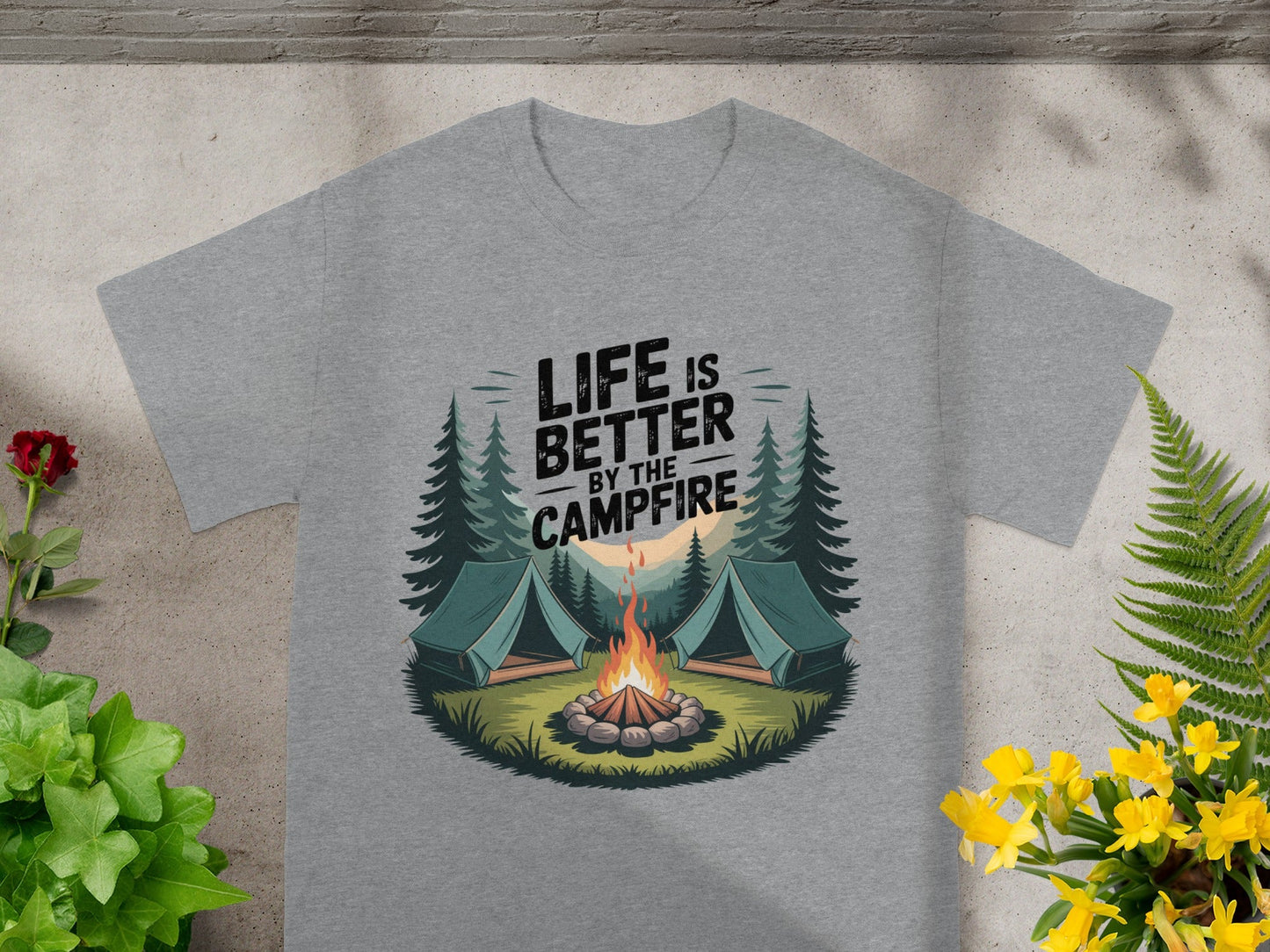 Life is Better by The Campfire Camping T-shirt