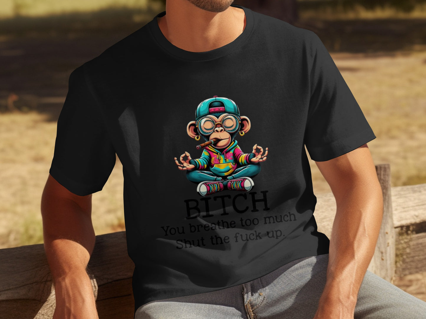Funny Monkey with Attitude Graphic Men's T-shirt