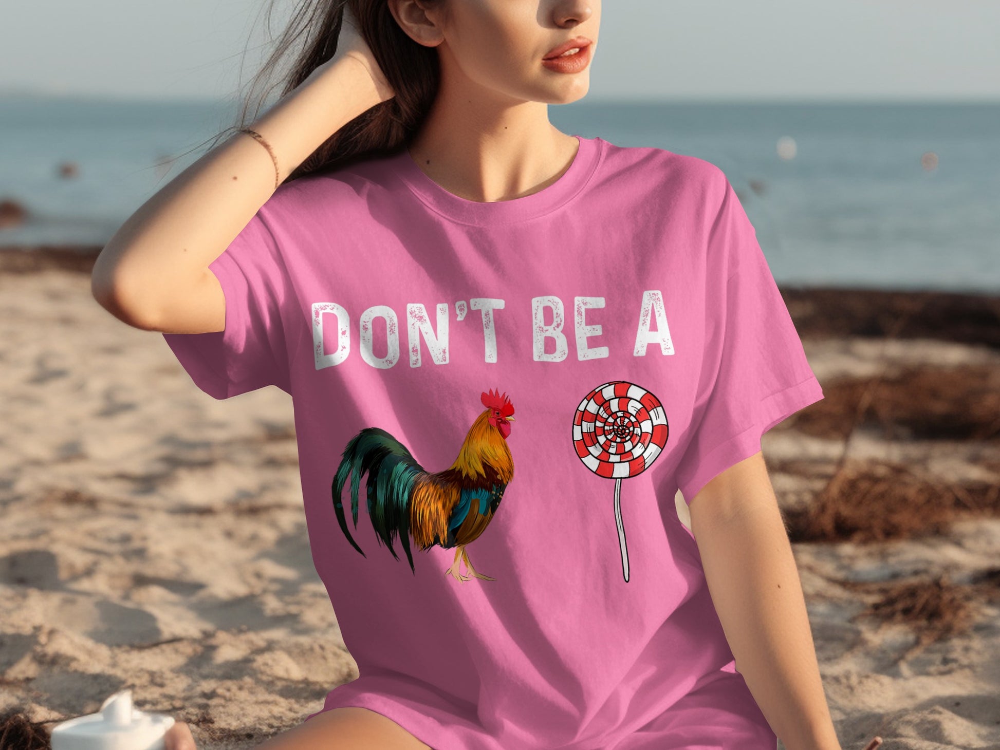 Don't Be A Rooster and Lollipop Graphic T-shirt