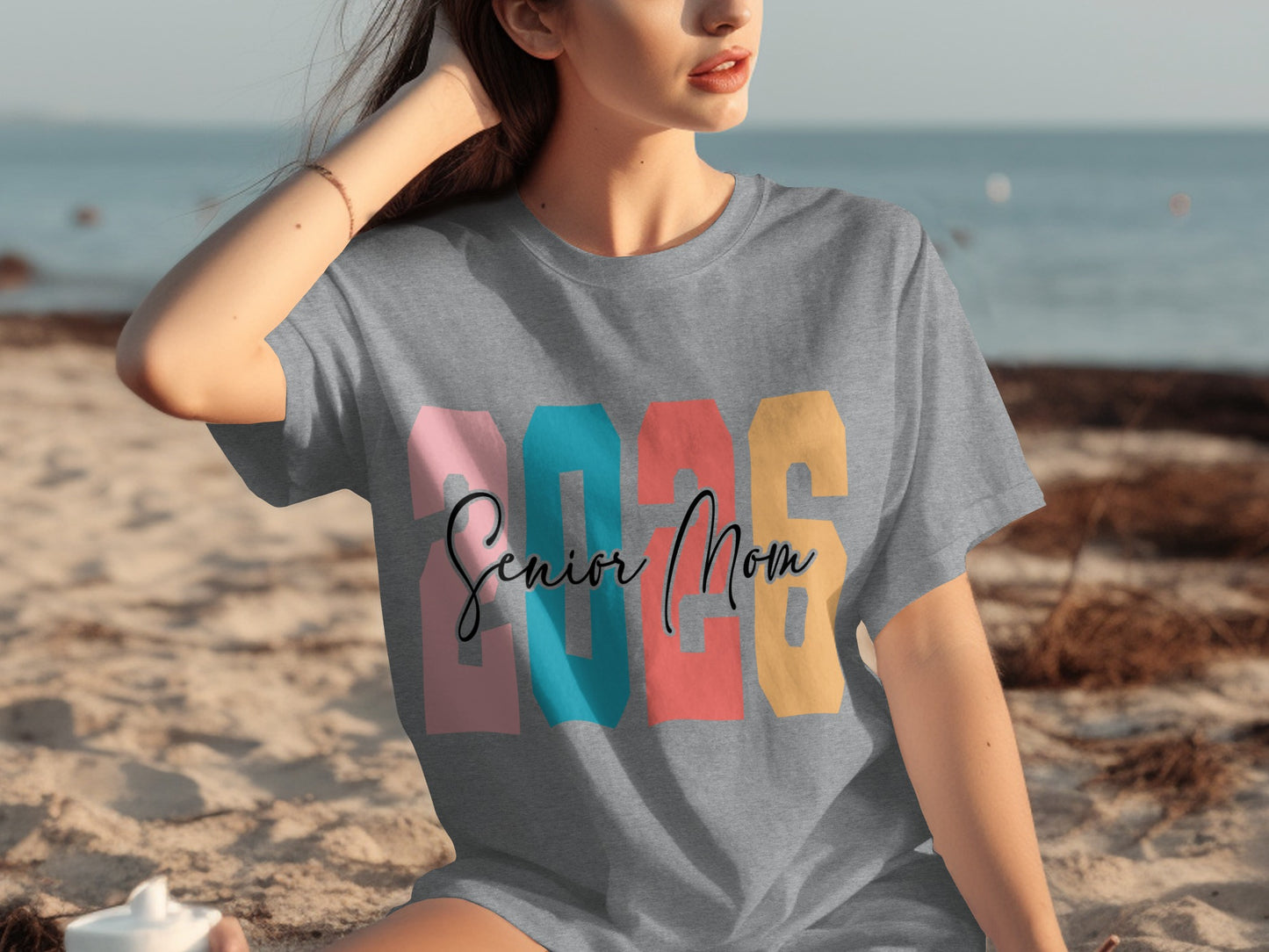 Senior Mom 2026 Colorful Numbers T-Shirt