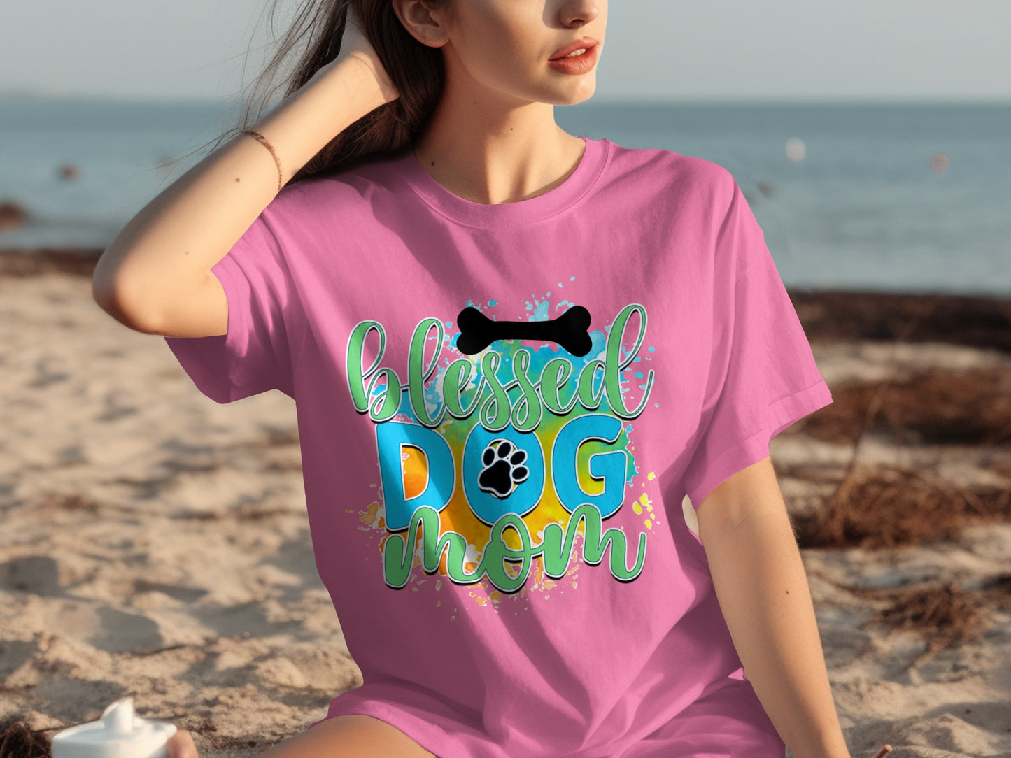 Blessed Dog Mom Cute Graphic Tee for Dog Lovers