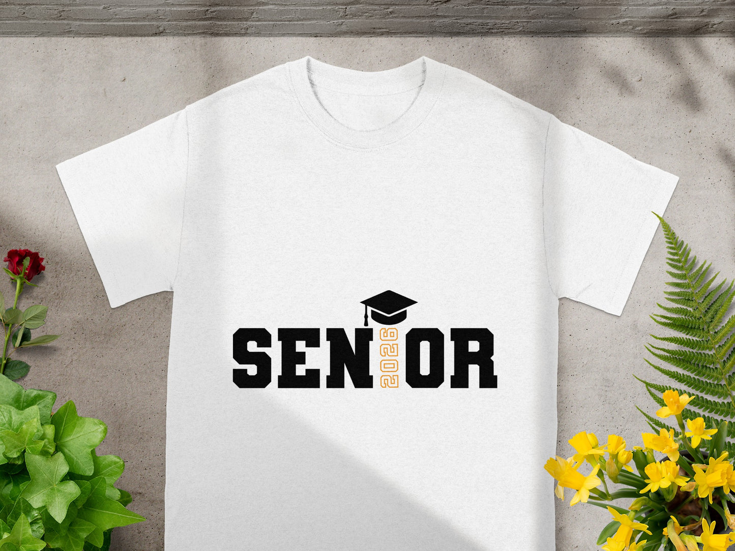 Senior 2026 Graduation T-Shirt with Cap Graphic
