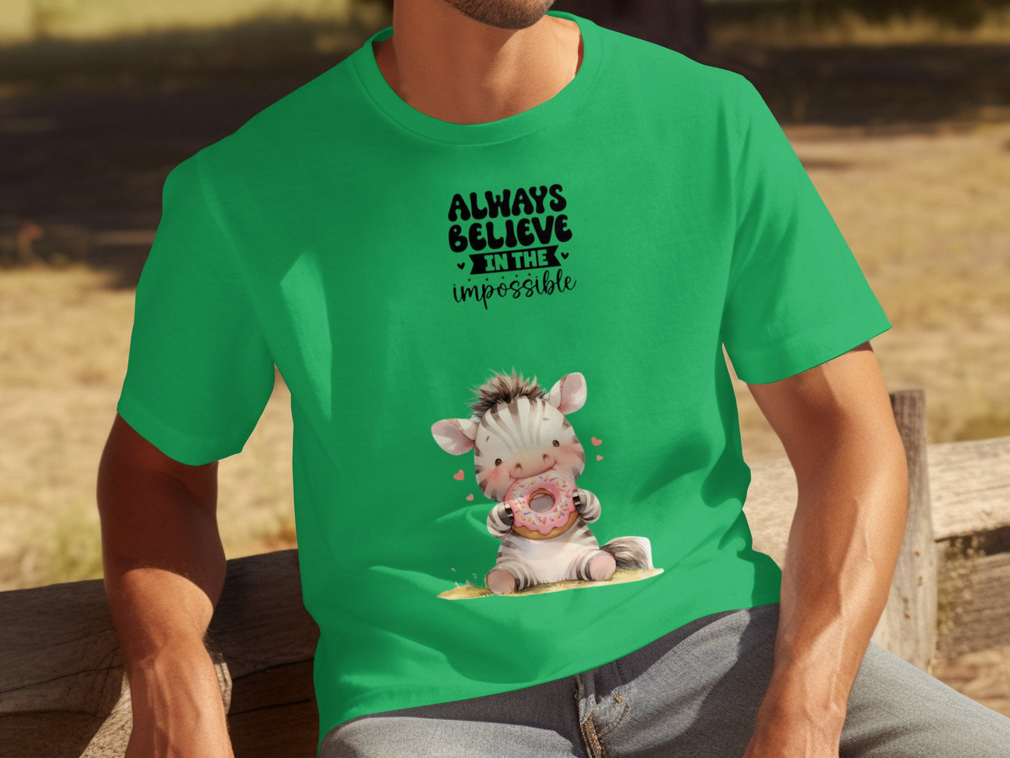 Always Believe in the Impossible Cute Zebra T-shirt