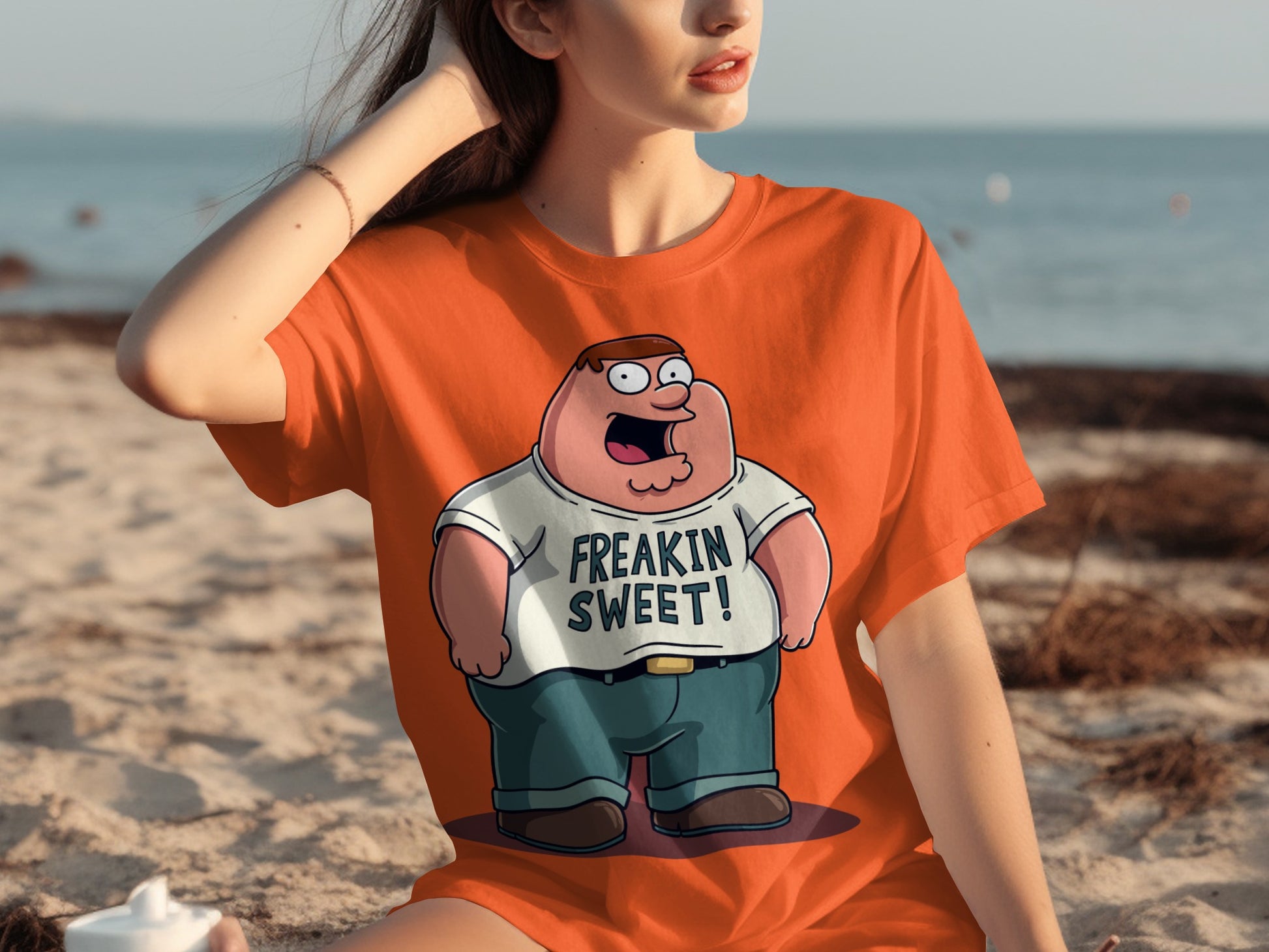 Freakin Sweet Cartoon Character Graphic T-Shirt