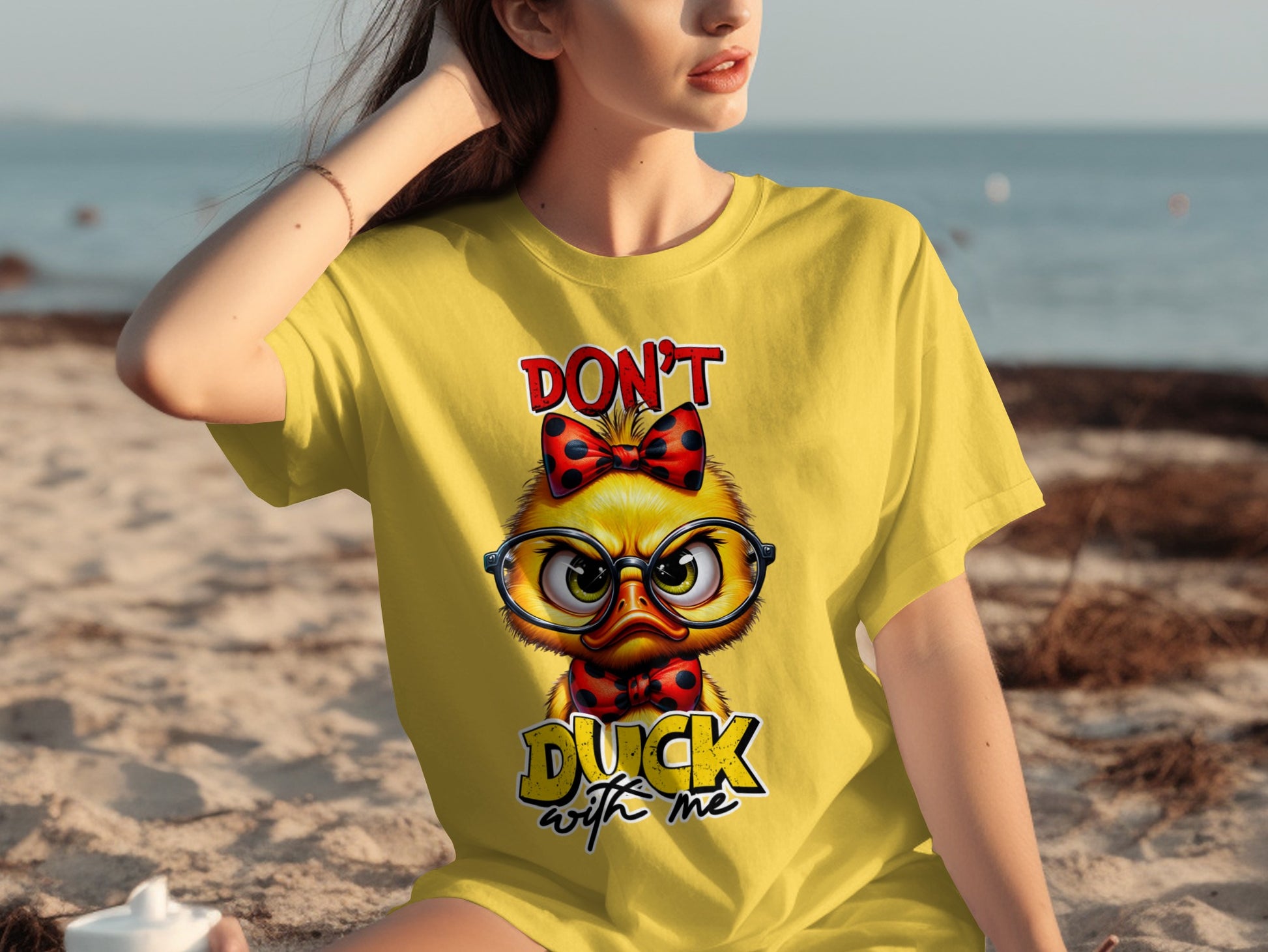 Don't Duck with Me Yellow Graphic T-shirt