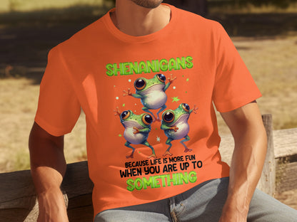 Shenanigans Frog Dancing Fun Graphic Novelty Shirt