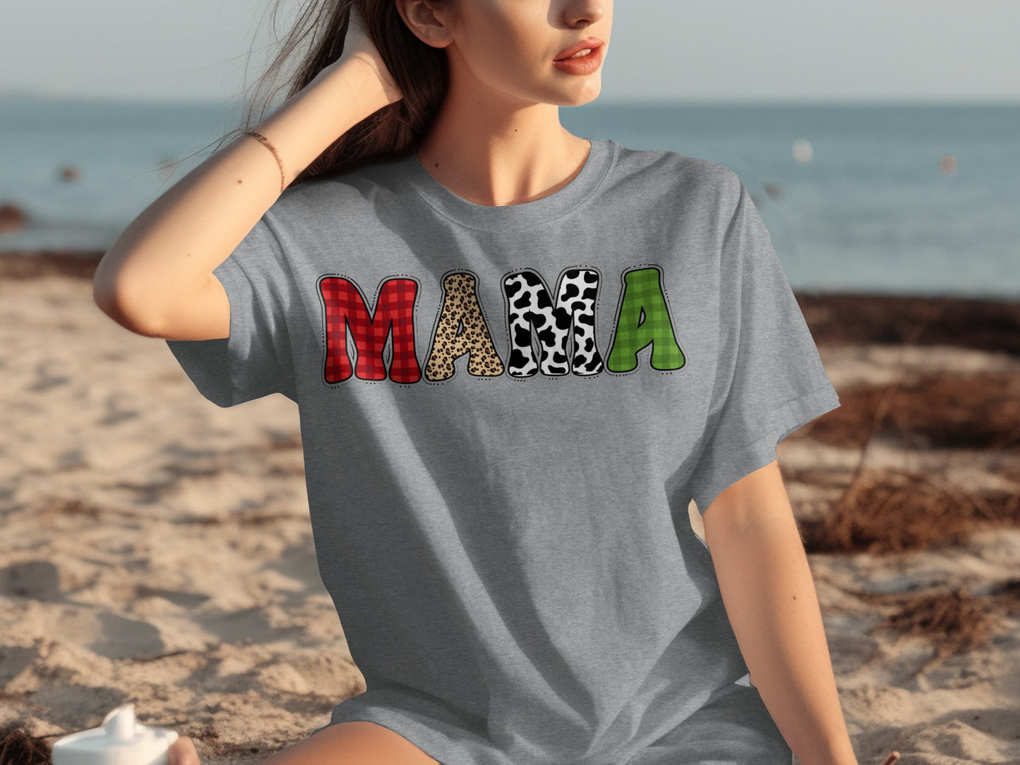 MAMA Letter Design Women's Graphic T-shirt