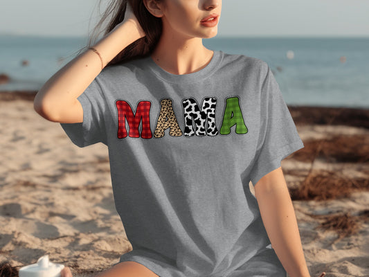 MAMA Letter Design Women's Graphic T-shirt