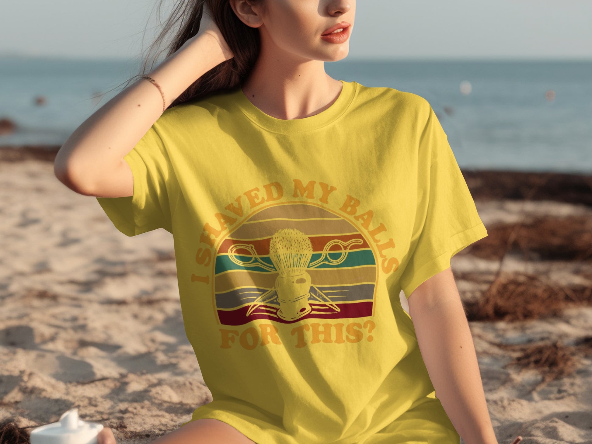 I Shaved My Balls For This Funny Beach Wear T-Shirt
