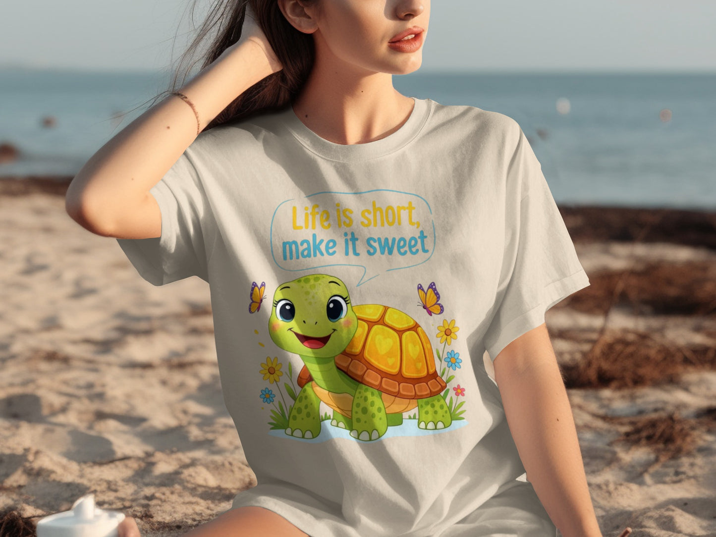 Life is Short Make it Sweet Turtle Graphic T-shirt