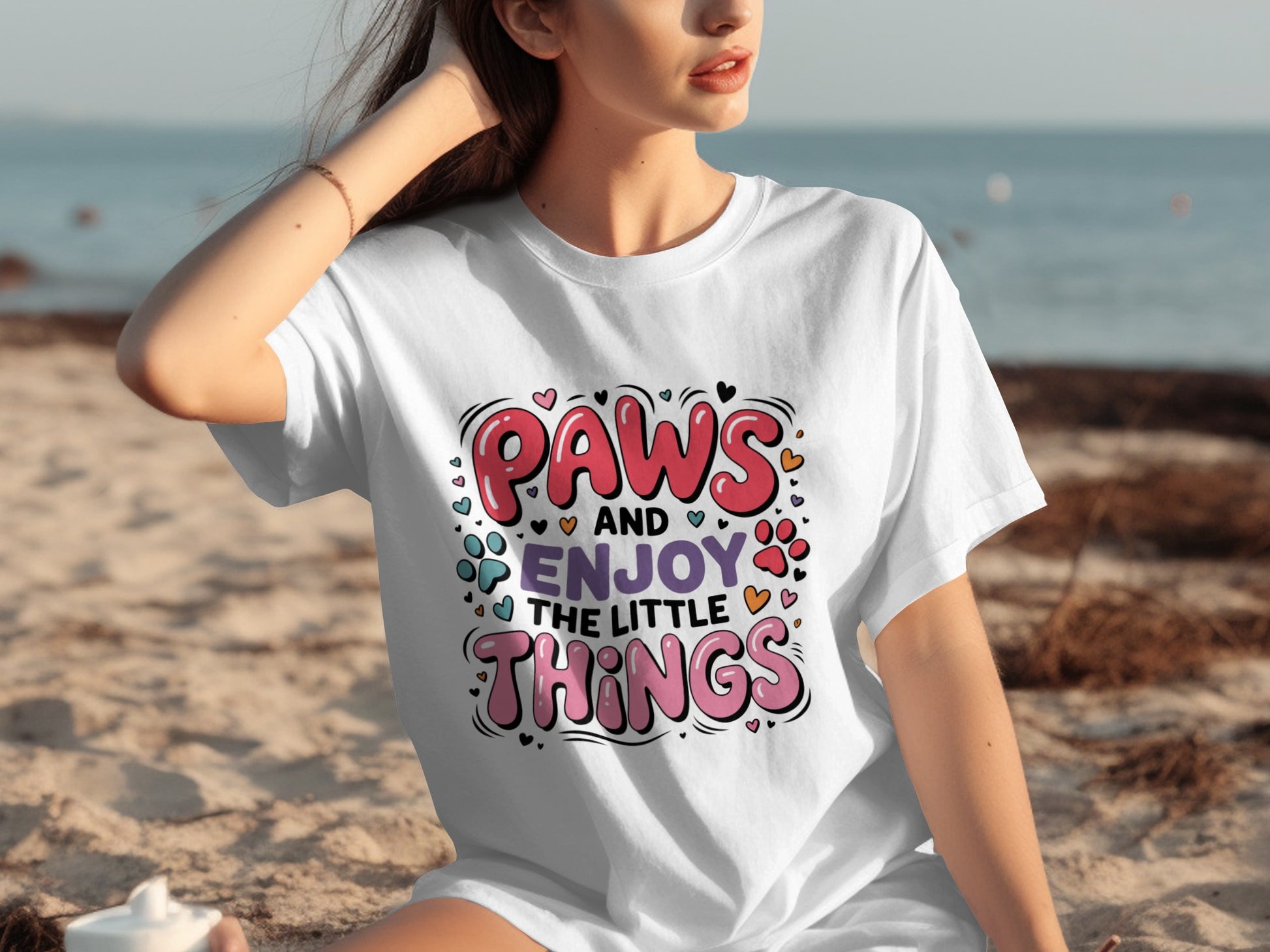Paws and Enjoy the Little Things Graphic Tee