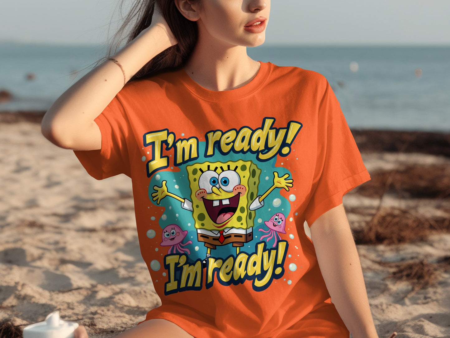 I'm Ready SpongeBob SquarePants Beach T-Shirt