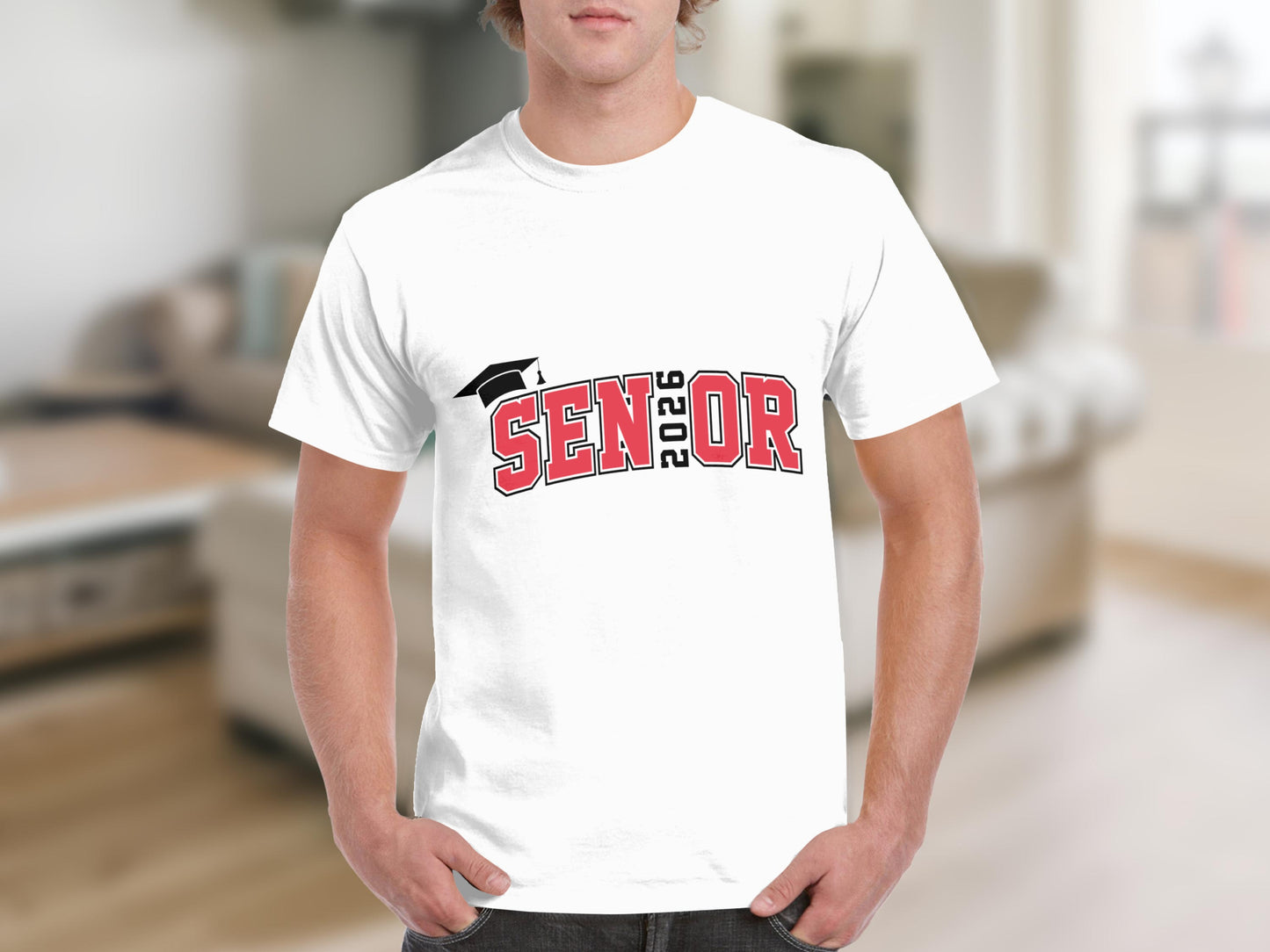 Senior 2026 T-Shirt With Graduation Cap Design