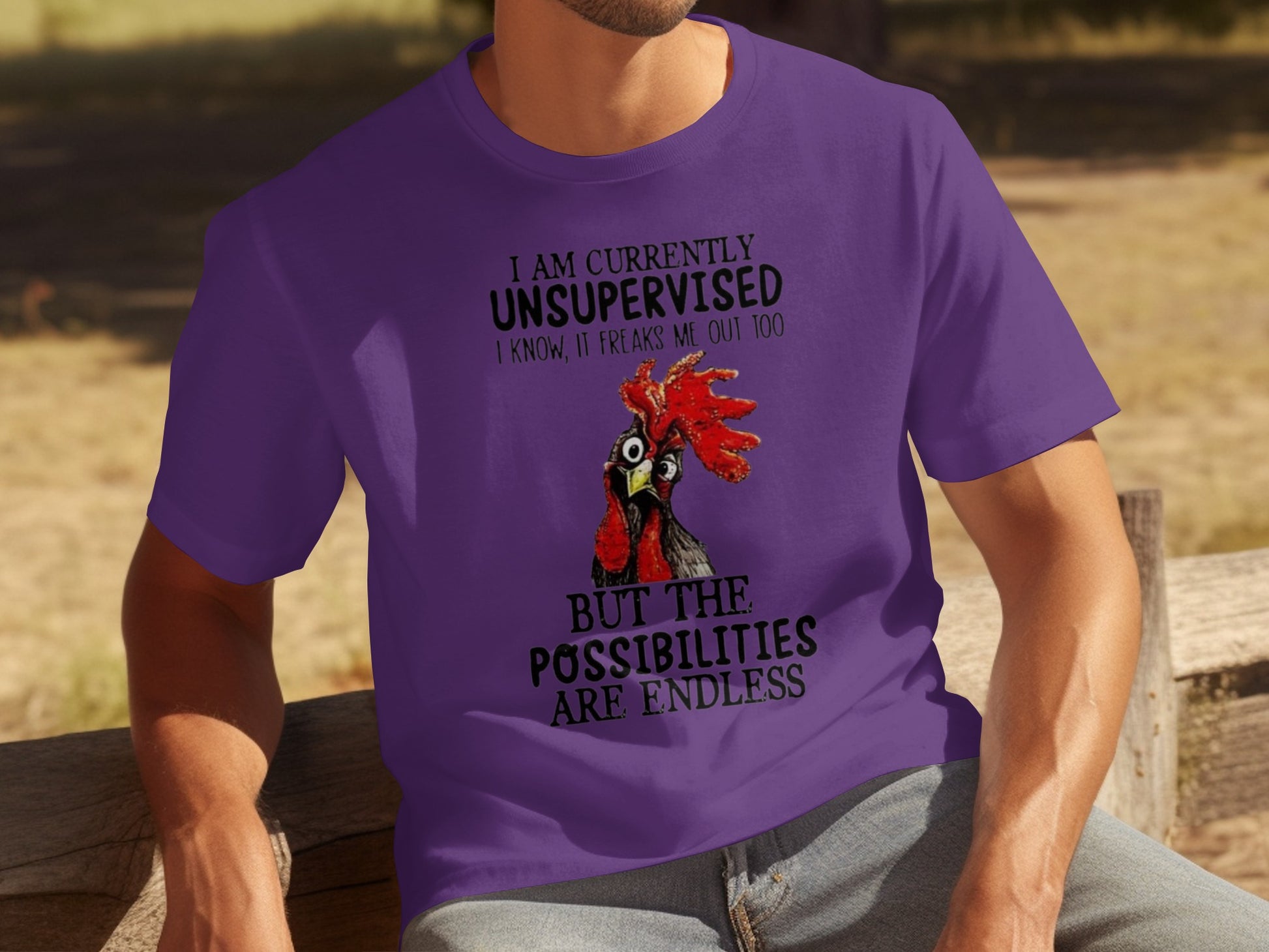 Unsupervised Possibilities Endless Rooster T-Shirt