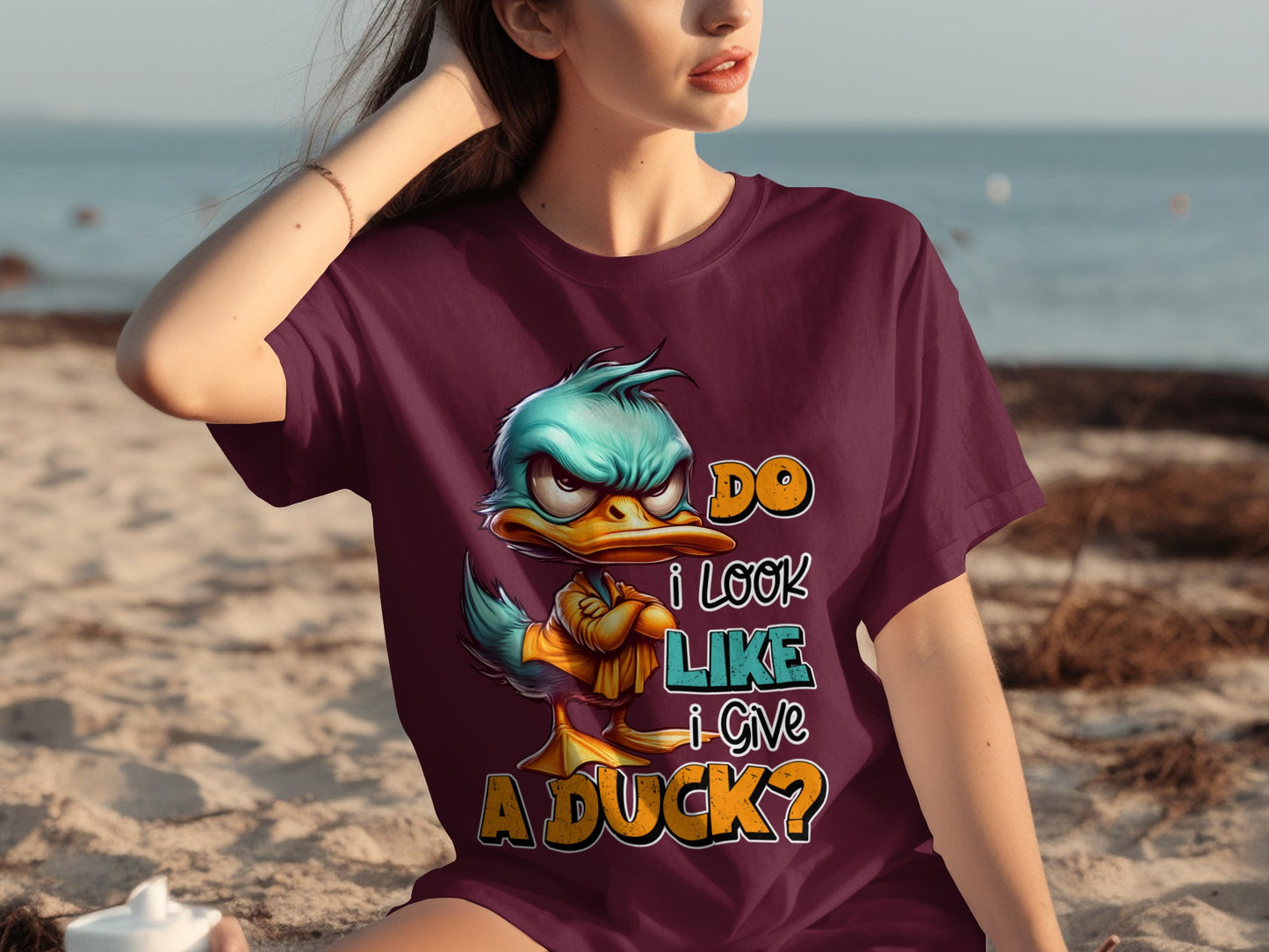 Do I Look Like I Give A Duck Funny Cartoon Shirt