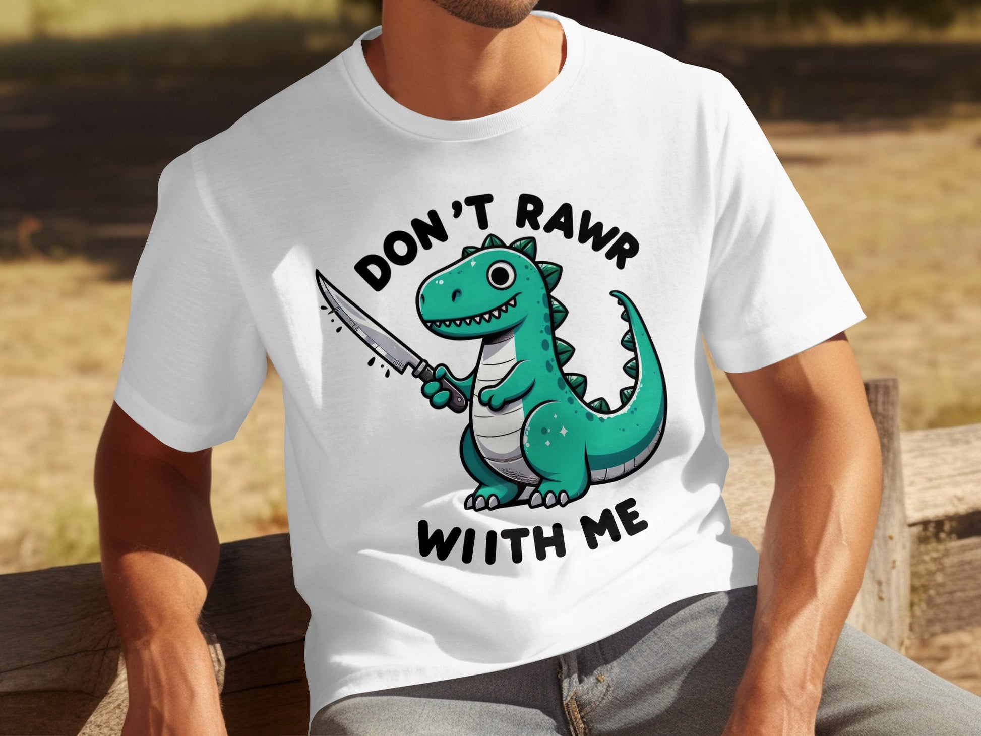 Don't Rawr Wiith Me Dinosaur Graphic T-shirt