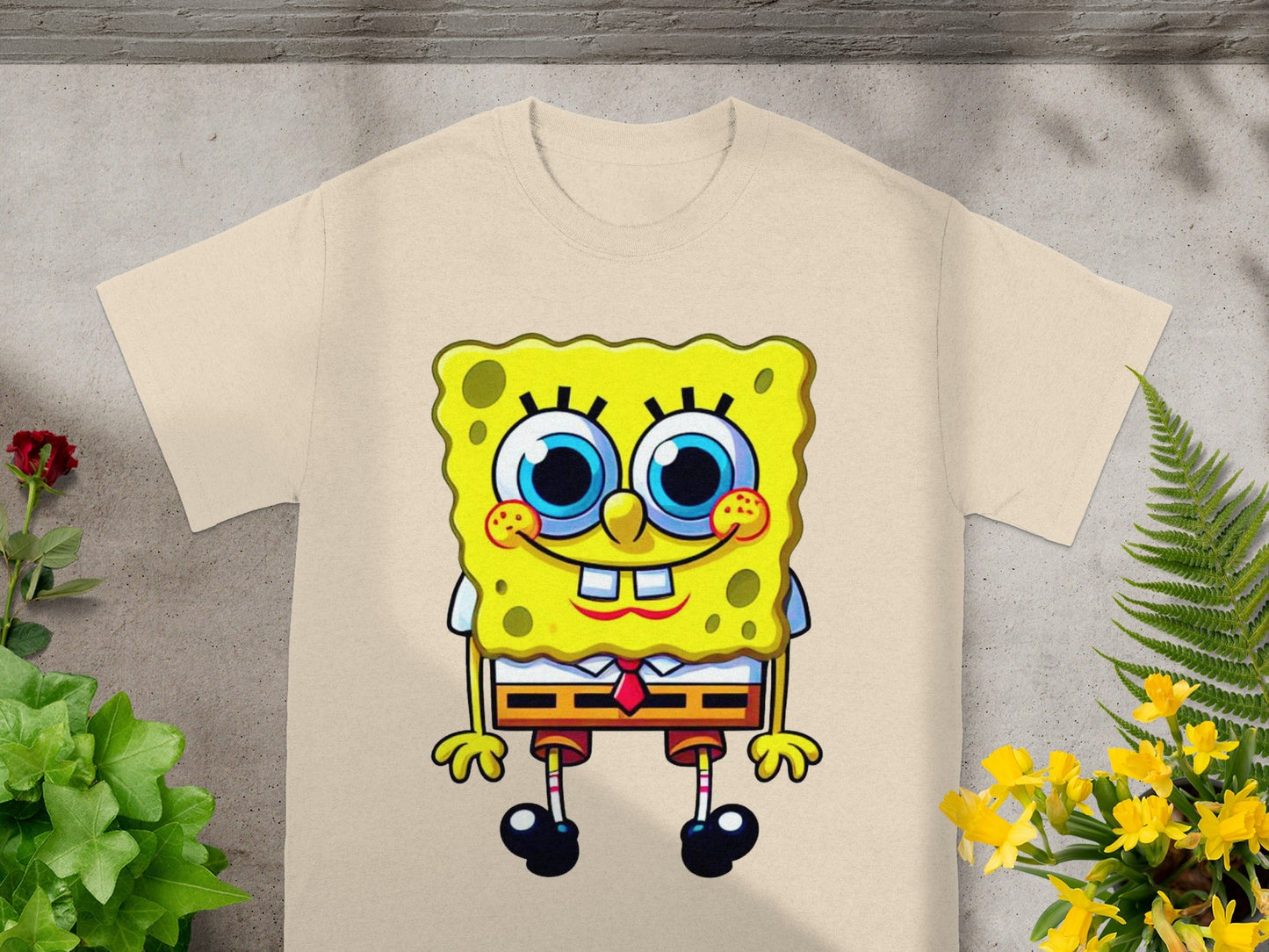 Bright SpongeBob SquarePants Graphic T-shirt for Fans