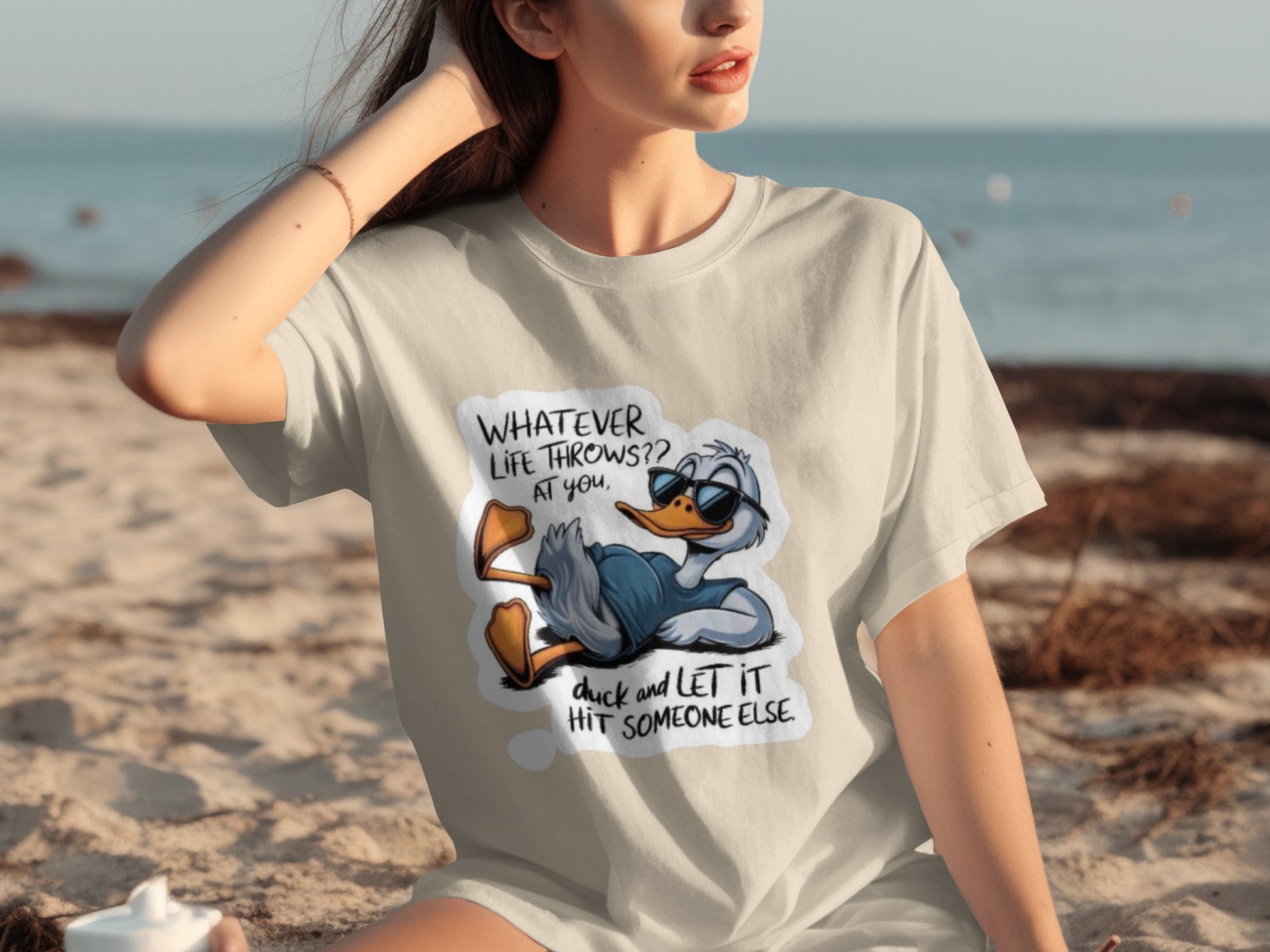 Whatever Life Throws at You Duck Graphic T-shirt
