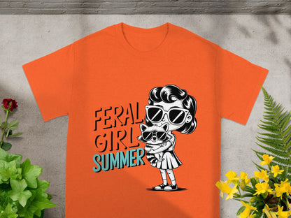 Feral Girl Summer Graphic Tee Stylish Cute T-shirt