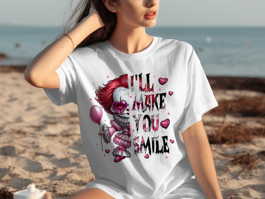I'll Make You Smile Creepy Clown T-Shirt
