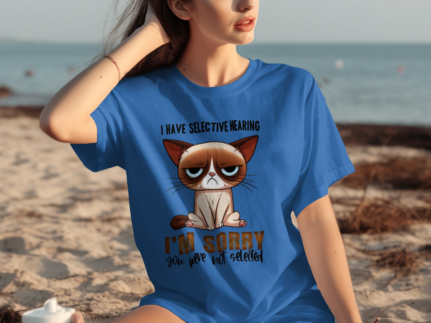 I Have Selective Hearing I'm Sorry Cat T-Shirt