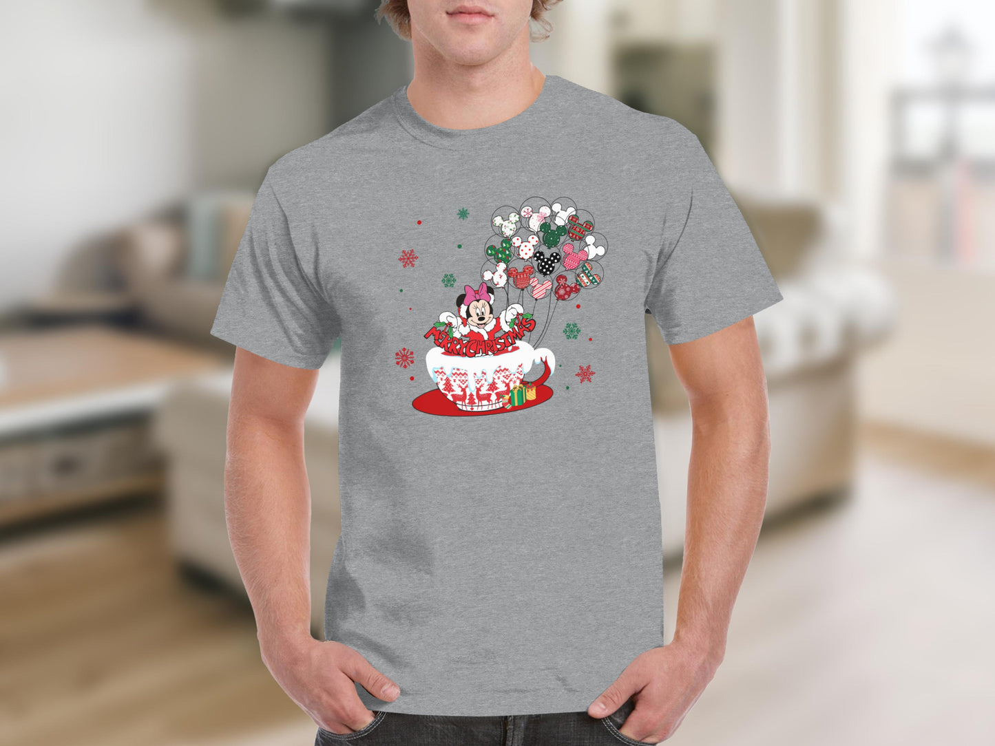 Festive Cartoon Characters Christmas Design T-shirt
