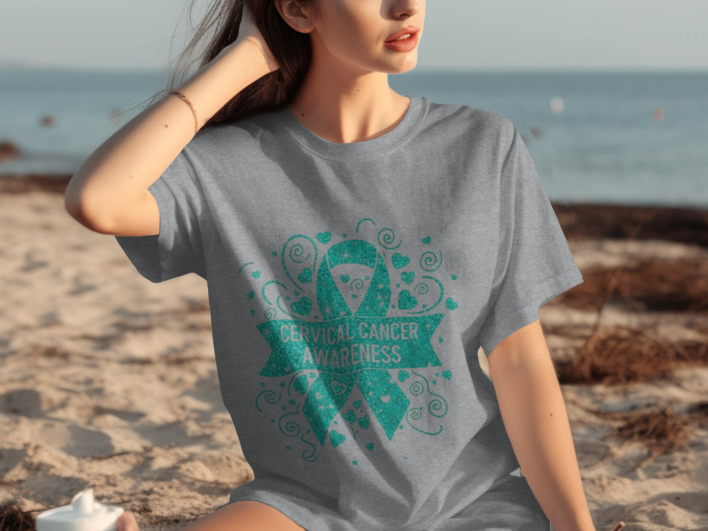 Cervical Cancer Awareness Graphic TShirt for Support
