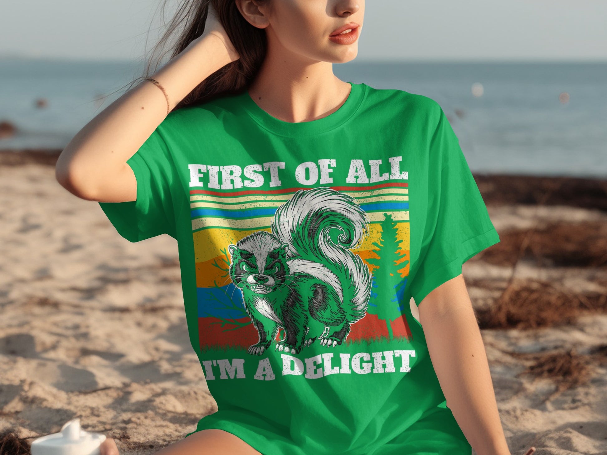 First of All I'm a Delight Funny Animal Graphic Tee