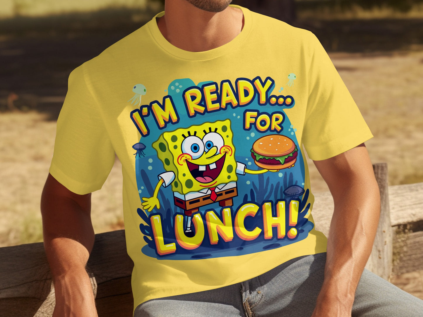 I'm Ready for Lunch SpongeBob Cartoon Graphic Shirt