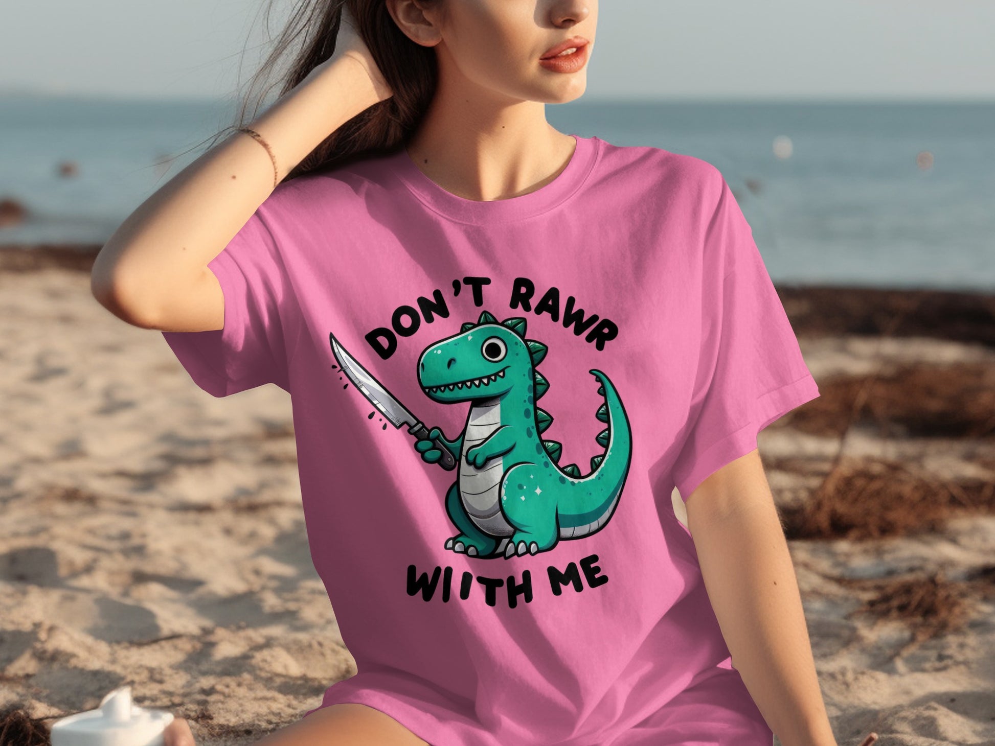 Don't Rawr With Me Dinosaur Graphic T-Shirt