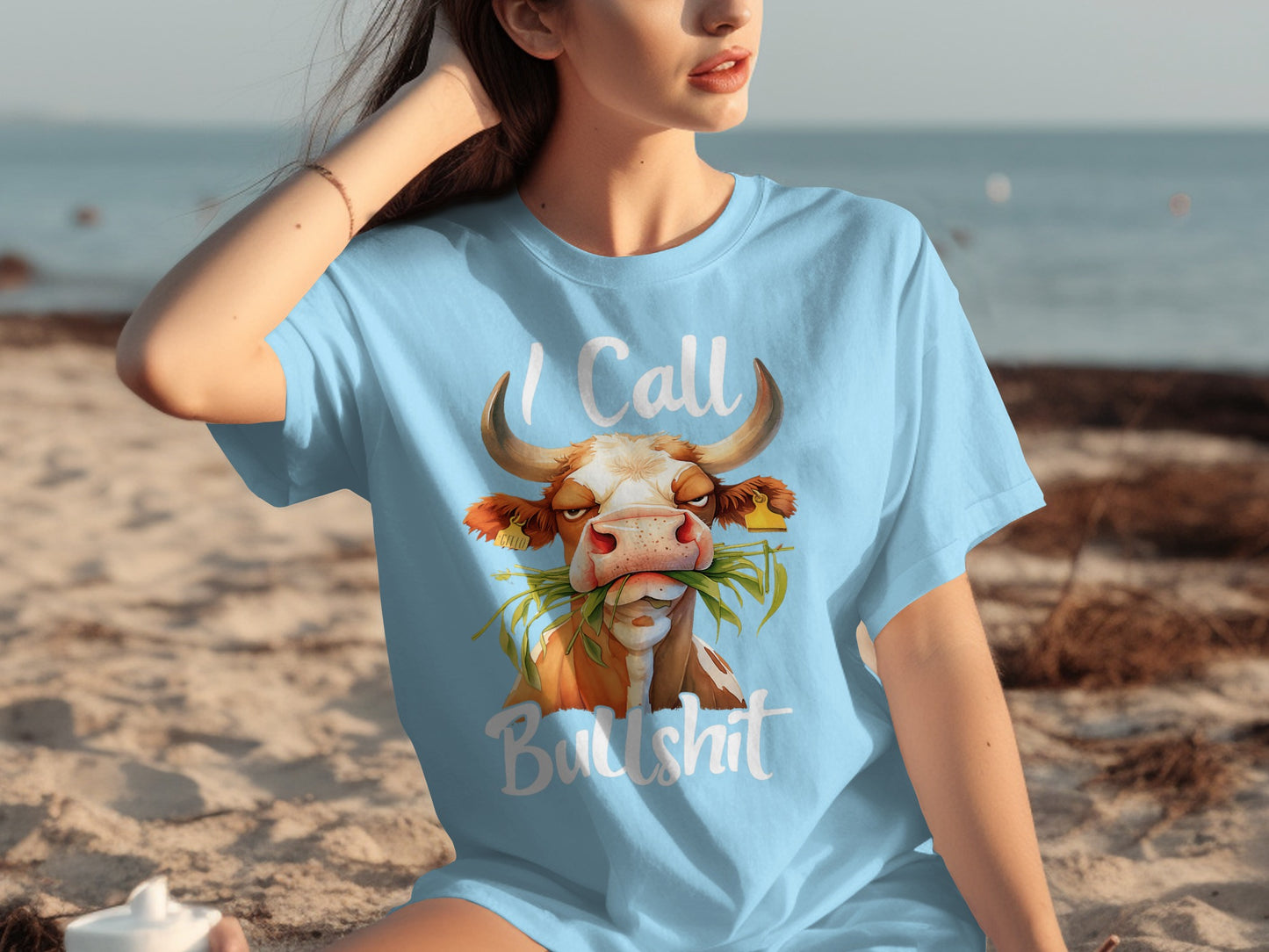 I Call Bullshit Funny Cow Graphic T-Shirt