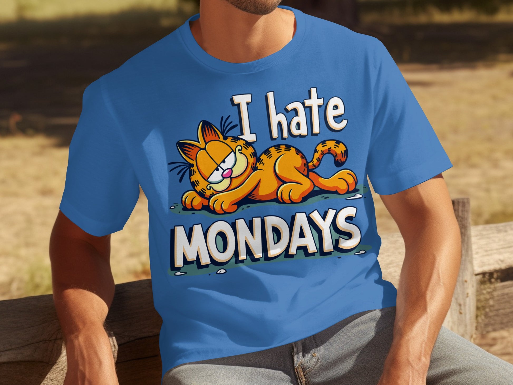 I Hate Mondays Garfield Cartoon Humor T-shirt
