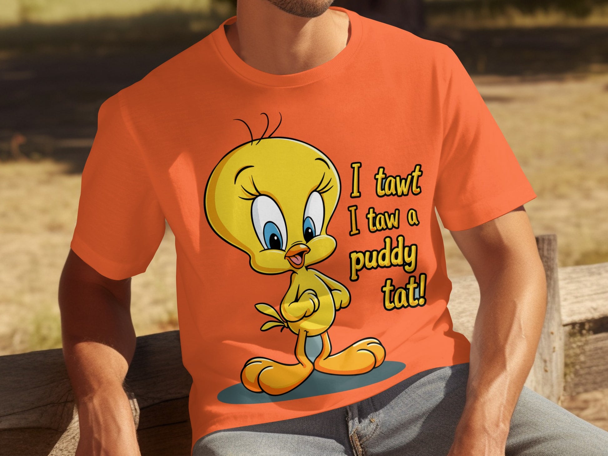 I tawt I taw a puddy tat Tweety Bird graphic tee