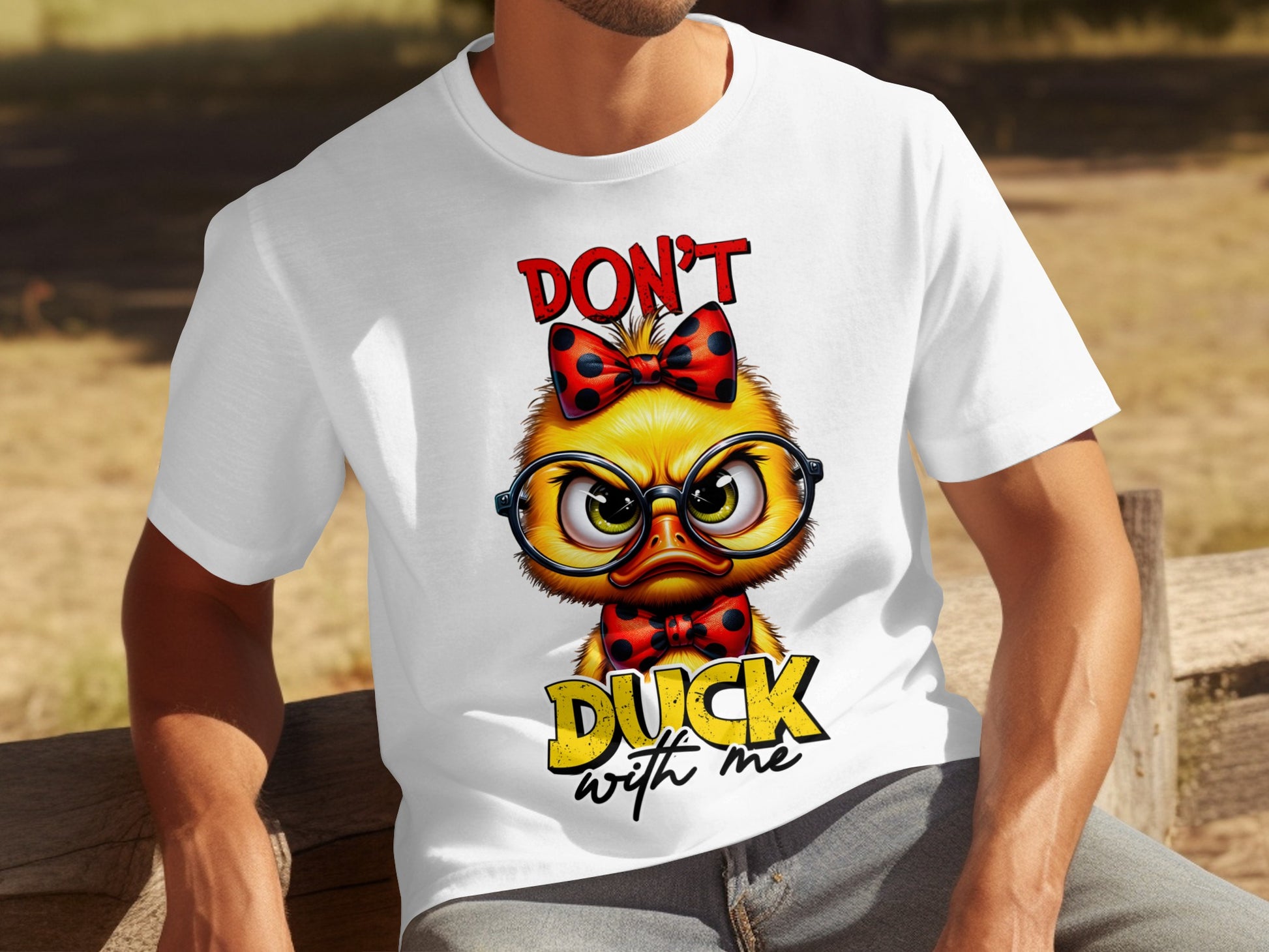 Don't Duck With Me Funny Yellow Duck Character T-Shirt
