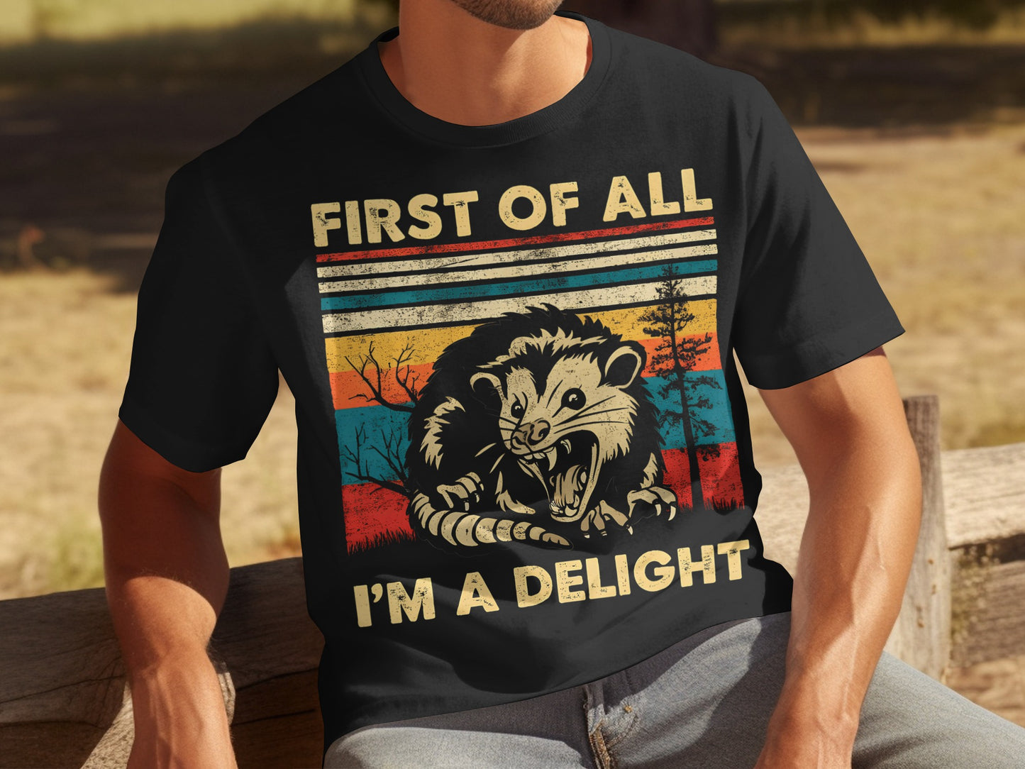 First of All I'm A Delight Funny Opossum T-Shirt