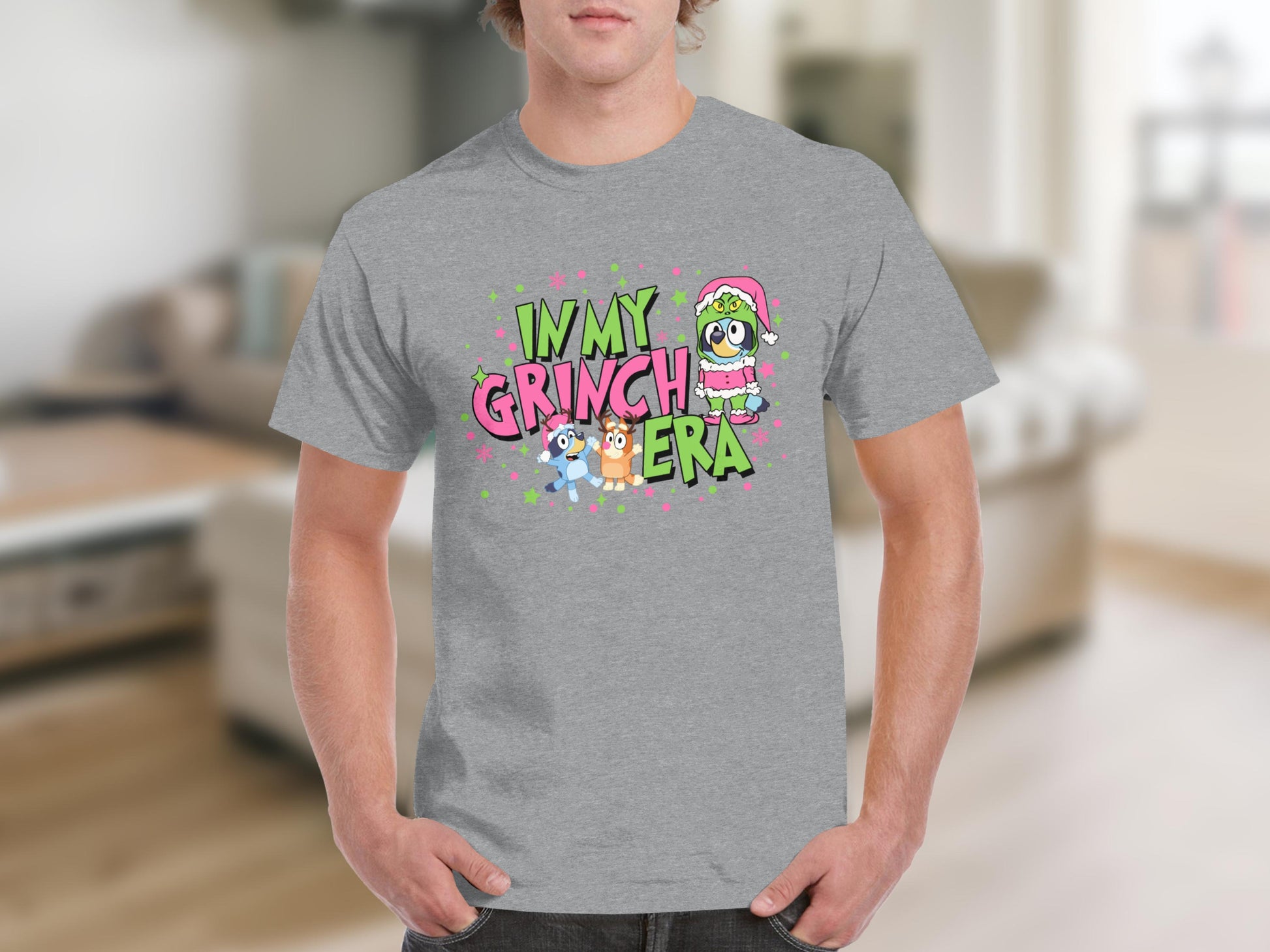 In My Grinch Era Graphic Tee with Cartoon Characters