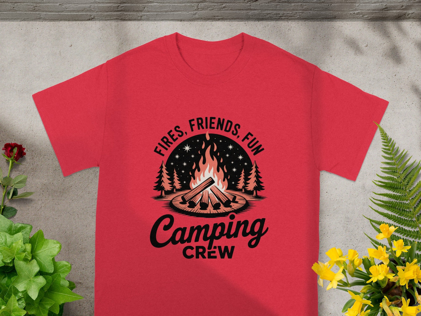 Fires Friends Fun Camping Crew Campfire T-shirt