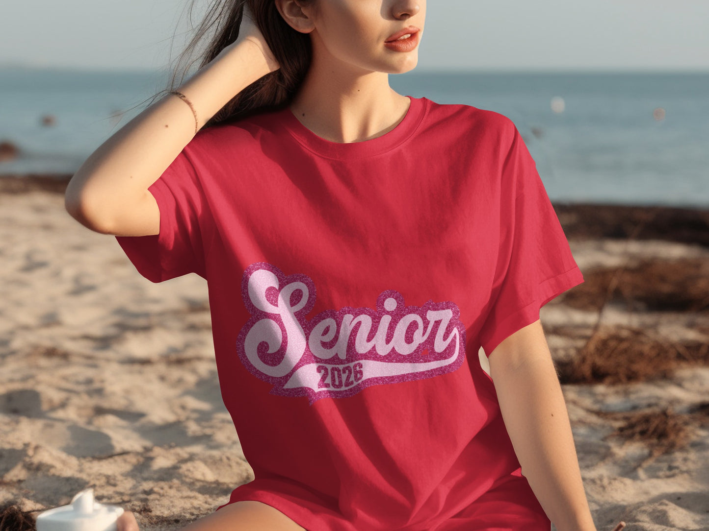 Senior 2026 Graphic Print Red T-Shirt for Graduation