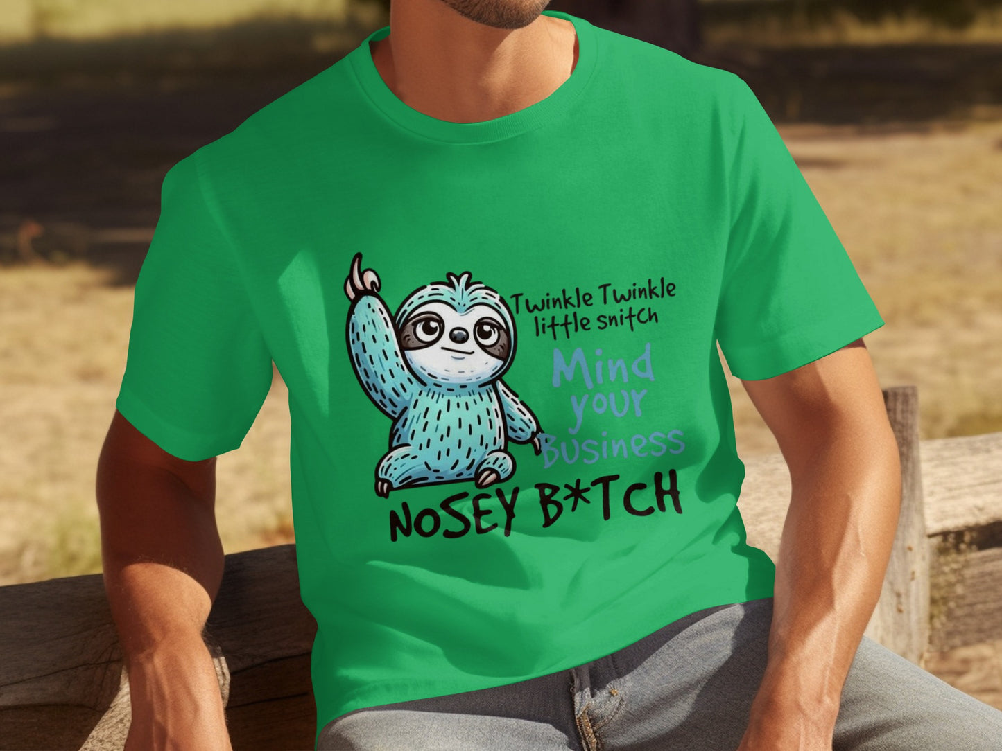 Funny Sloth Mind Your Business Graphic T-Shirt