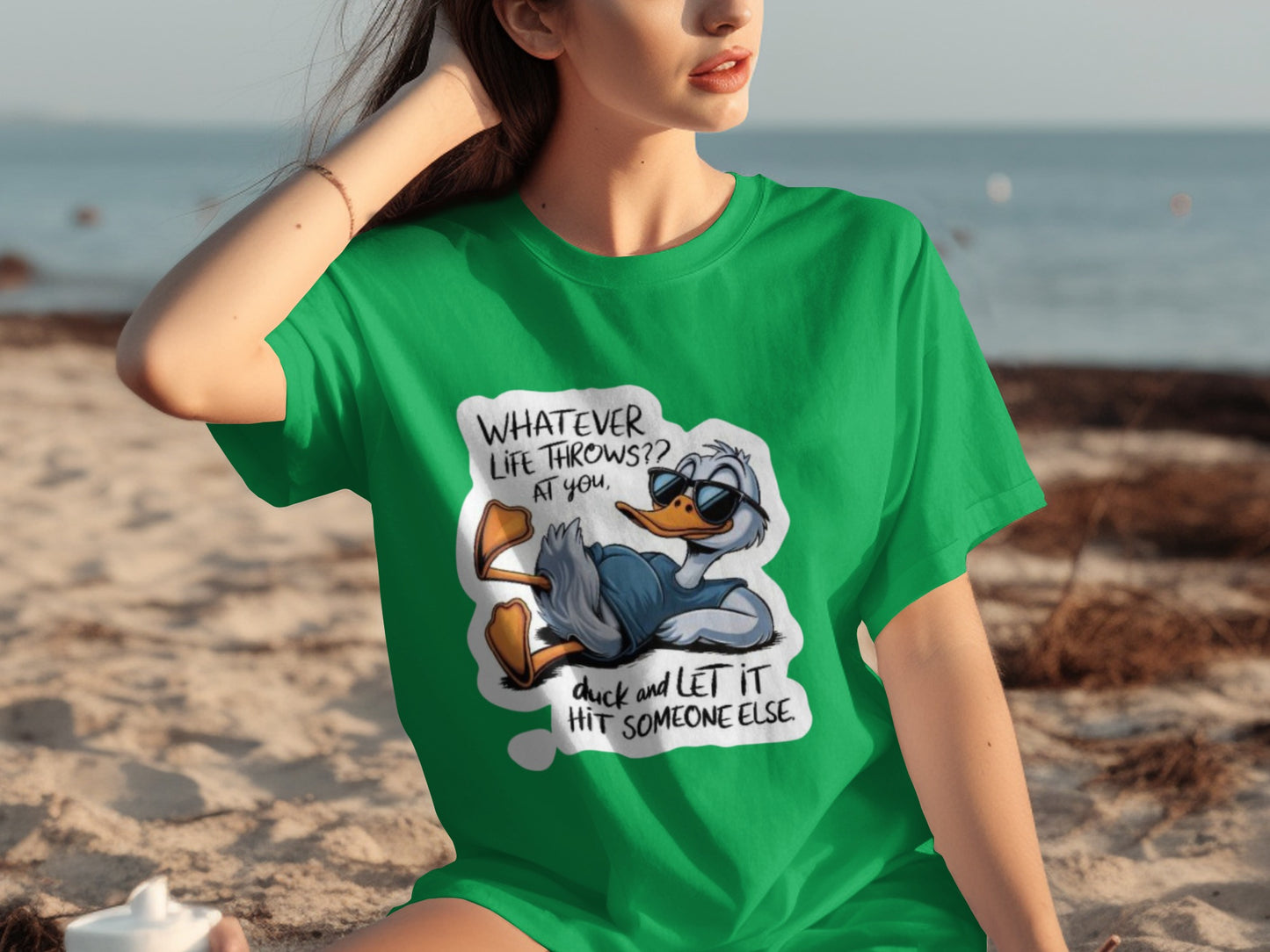 Whatever Life Throws at You Duck Graphic T-Shirt