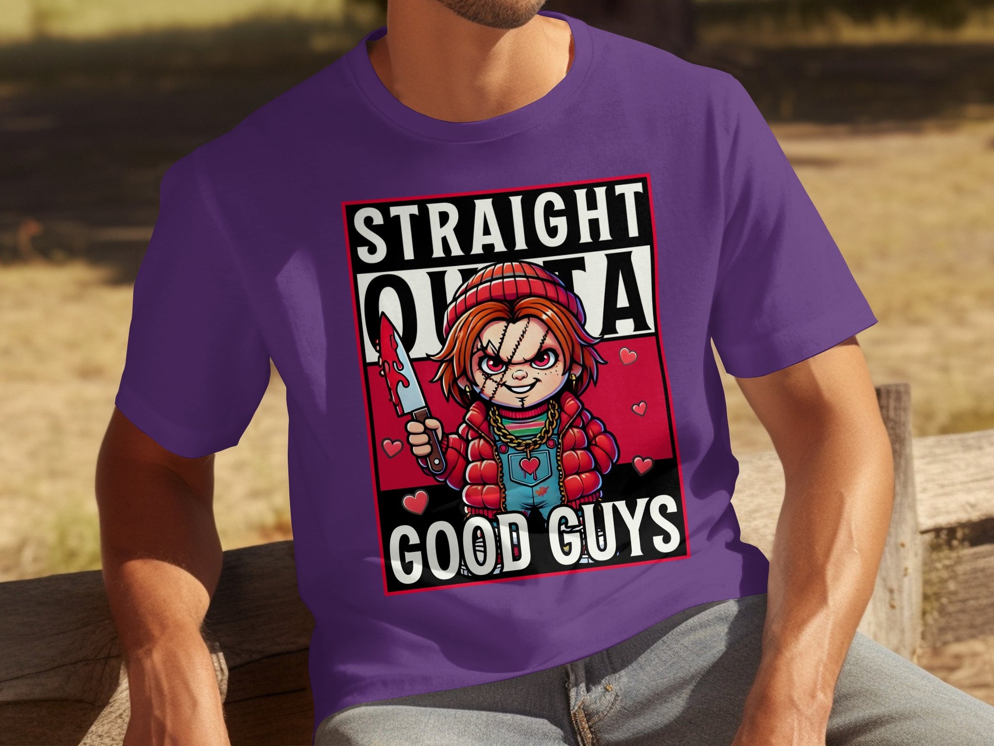 Straight Outta Good Guys Graphic T-Shirt