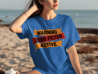 Warning Zero Filter Active Graphic T-Shirt