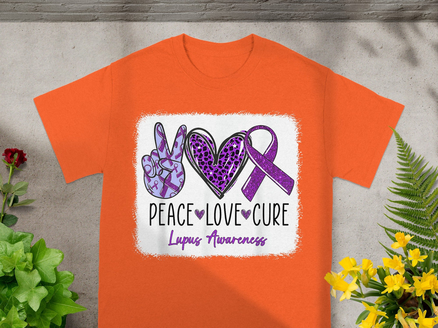Peace Love Cure Lupus Awareness Graphic Tee